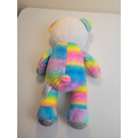 Build A Bear BAB 2020 Rainbow Striped Panda Plush Stuffed Animal Toy 16" - Picture 4 of 7